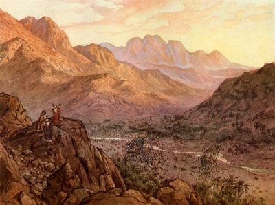 The Battle of Rephidim, Exodus - Bible by William Brassey Hole